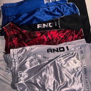 3 Set of AND1”s Basketball Unisex Shorts W/Pockets & Drawstrings
